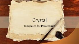  Presentation with old paper ink - Slides consisting of old paper and ink pen background and a lemonade colored foreground