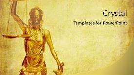  Presentation with justice - Audience pleasing presentation design consisting of old paper background law backdrop and a yellow colored foreground
