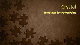  Presentation with old paper and ink - Theme consisting of old paper background with puzzles background and a tawny brown colored foreground