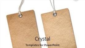  Presentation with old paper - Presentation theme having old paper cloth tag background and a coral colored foreground