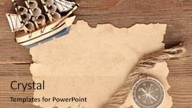  Presentation with old paper - Theme enhanced with old paper compass rope background and a coral colored foreground