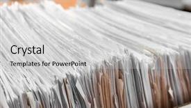  Presentation with old paper - Slide set with old paper documents in archive background and a light gray colored foreground