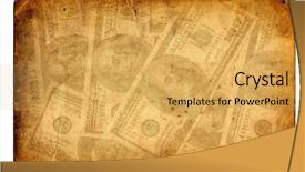  Presentation with old paper - PPT layouts featuring old paper grunge dollar background background and a yellow colored foreground