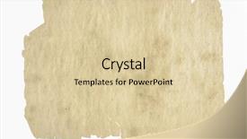  Presentation with empty old paper feather - Slide deck featuring old paper isolated on white background and a lemonade colored foreground