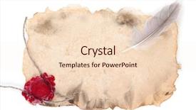  Presentation with old paper pen - Beautiful presentation theme featuring old paper isolated on white backdrop and a  colored foreground