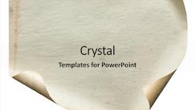  Presentation with old paper - Audience pleasing PPT theme consisting of old paper isolated on white backdrop and a soft green colored foreground