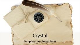  Presentation with old map paper ropes and compass - Slide deck enhanced with adrift - lost colorful word background and a coral colored foreground