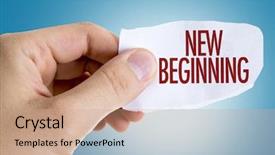  Presentation with new beginning - Theme having old paper moving - new beginning background and a coral colored foreground