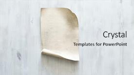  Presentation with pluma history old paper scroll - Cool new PPT theme with old paper on blue wooden backdrop and a white colored foreground