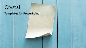  Presentation with old paper - Audience pleasing presentation theme consisting of old paper on blue wooden backdrop and a light blue colored foreground