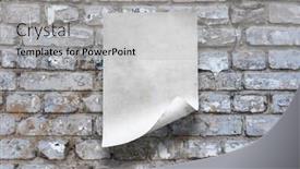  Presentation with old paper - Presentation featuring old-paper-on-brick-wall background and a light gray colored foreground