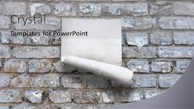  Presentation with old paper - Amazing PPT layouts having old-paper-on-brick-wall backdrop and a light gray colored foreground