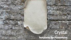  Presentation with stone masonry - Presentation theme with old paper on grungy stone background and a gray colored foreground