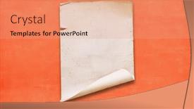  Presentation with vintage paper - PPT layouts with old-paper-on-red-wall background and a coral colored foreground