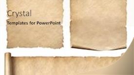  Presentation with scrolls - Presentation theme having old paper or parchment scrolls background and a lemonade colored foreground