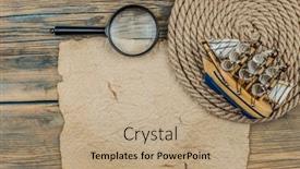  Presentation with magnifying glass - Presentation theme enhanced with old-paper-rope-magnifying-glass background and a coral colored foreground