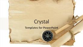  Presentation with scroll paper - Cool new slide deck with fruit pie with peach backdrop and a coral colored foreground.