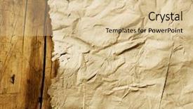  Presentation with history old paper computer - Presentation theme having old paper sheet over wooden background and a lemonade colored foreground