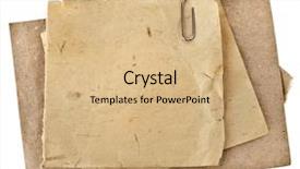  Presentation with old letter - PPT theme consisting of old paper sheets for letter background and a coral colored foreground