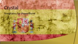  Presentation with vintage philippines flag on grunge - PPT theme consisting of old paper spanish paper - grungy spain flag background and a  colored foreground