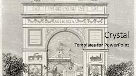  Presentation with spain - Beautiful PPT theme featuring old paper spanish paper - triumphal arch built in valladolid backdrop and a  colored foreground