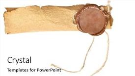  Presentation with wax - Presentation theme having old paper with a wax background and a white colored foreground