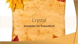  Presentation with old paper - Presentation having old-paper-with-autumn-leaves background and a yellow colored foreground