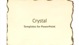  Presentation with burning paper - PPT theme consisting of old paper with burn edges background and a white colored foreground