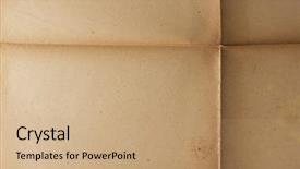  Presentation with fold - Beautiful theme featuring old paper with fold marks backdrop and a coral colored foreground