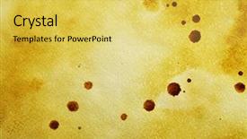  Presentation with history old paper - Audience pleasing PPT theme consisting of old paper with stains may backdrop and a yellow colored foreground