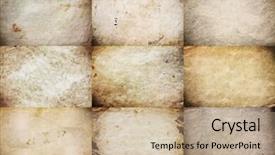  Presentation with old papers - Presentation having old papers texture set background and a coral colored foreground