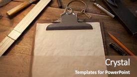  Presentation with parchment paper - Cool new theme with clipboard and old parchment backdrop and a coral colored foreground