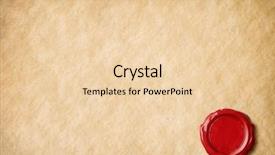  Presentation with wax - Slide set consisting of old parchment paper with red background and a lemonade colored foreground