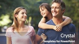  Presentation with marriage family therapy - PPT theme enhanced with old parent - dad giving daughter piggyback background and a ocean colored foreground