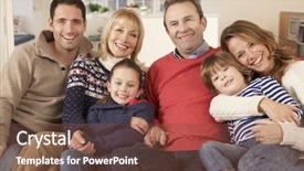  Presentation with generation family farm - Beautiful presentation design featuring old parent - portrait 3 generation family backdrop and a tawny brown colored foreground