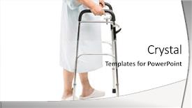  Presentation with walker - Slide deck featuring old patient using a walker background and a white colored foreground
