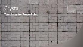  Presentation with paving - Beautiful slide set featuring old-paving-slabs-with-sprouted backdrop and a gray colored foreground