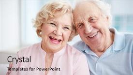  Presentation with old couple - Amazing presentation theme having old people - portrait of a positive senior backdrop and a lemonade colored foreground