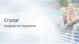  Presentation with old people - Amazing slide set having old people at swimming pool backdrop and a sky blue colored foreground