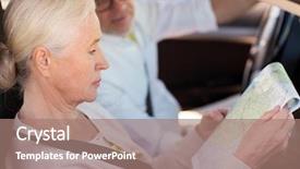  Presentation with old people - Cool new theme with old people concept - happy senior backdrop and a coral colored foreground