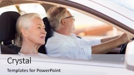  Presentation with old people - PPT theme consisting of old people concept - happy senior background and a lemonade colored foreground