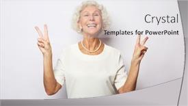  Presentation with body language - Slide deck with old-people-modern-lifestyle-body background and a white colored foreground