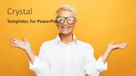  Presentation with old people - Slide deck enhanced with old-people-modern-lifestyle-body background and a yellow colored foreground