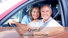  Presentation with old car - Audience pleasing slides consisting of old people new - smiling happy elderly couple backdrop and a coral colored foreground