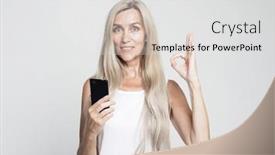  Presentation with tehnology - PPT layouts consisting of old-people-tehnology-and-emotion background and a light gray colored foreground