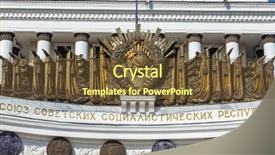  Presentation with exhibition - Slide deck having old peoples - main pavilion vvc exhibition moscow background and a tawny brown colored foreground