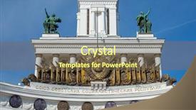  Presentation with exhibition - Audience pleasing slide set consisting of old peoples - main pavilion vvc exhibition moscow backdrop and a tawny brown colored foreground