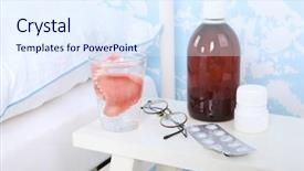  Presentation with peoples - Theme with old peoples home - blue bedroom with bed glasses background and a sky blue colored foreground