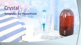  Presentation with peoples - Presentation design having old peoples home - blue bedroom with bed glasses background and a sky blue colored foreground