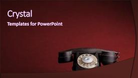  Presentation with phone - Presentation consisting of old phone on the red background and a wine colored foreground